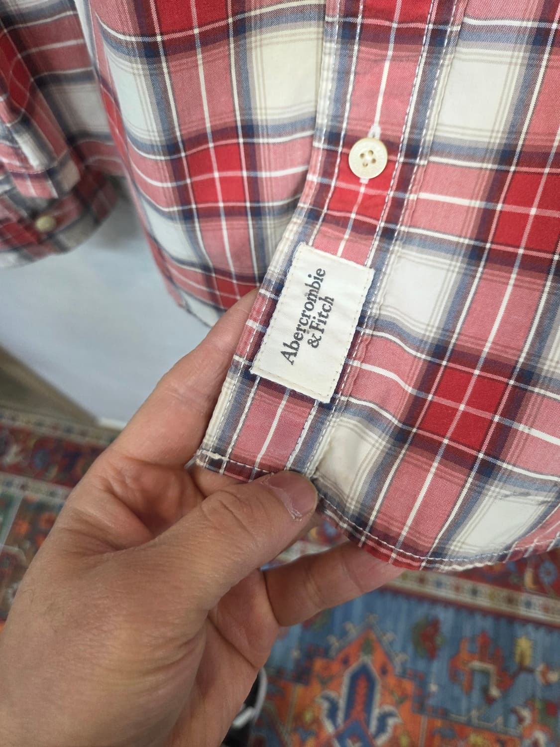 아베크롬비 빈티지 머슬 체크 셔츠긴팔 M 상품이미지4