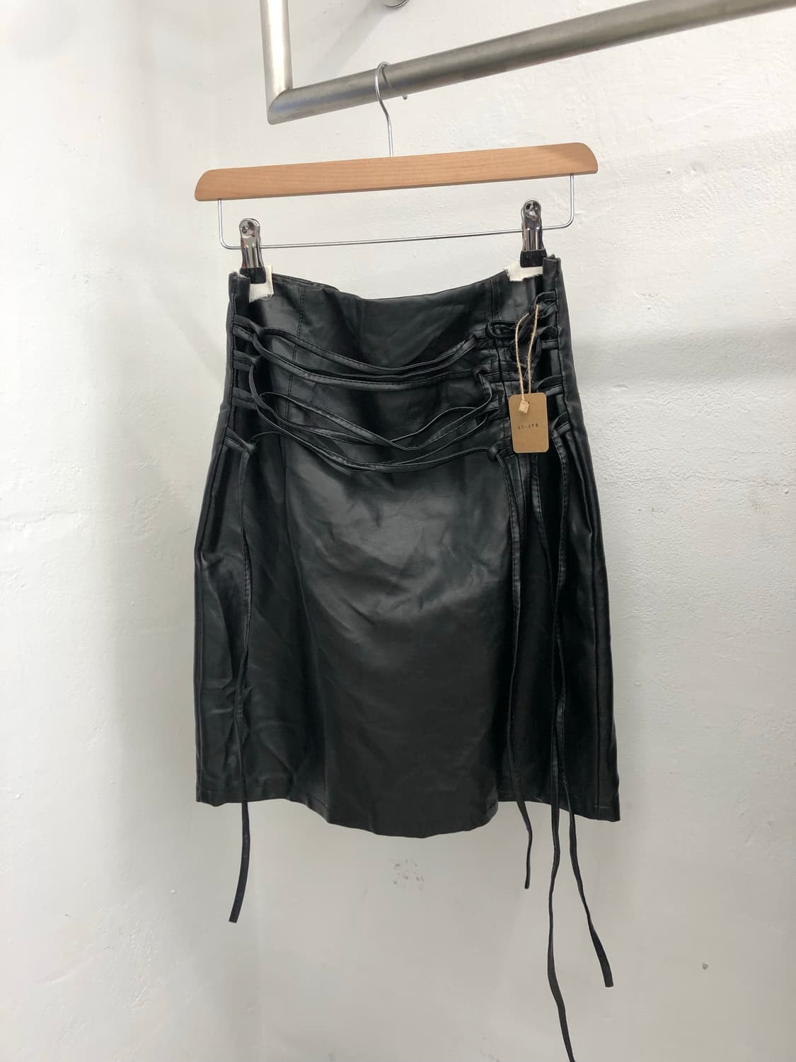 vintage eco leather skirt 상품이미지1