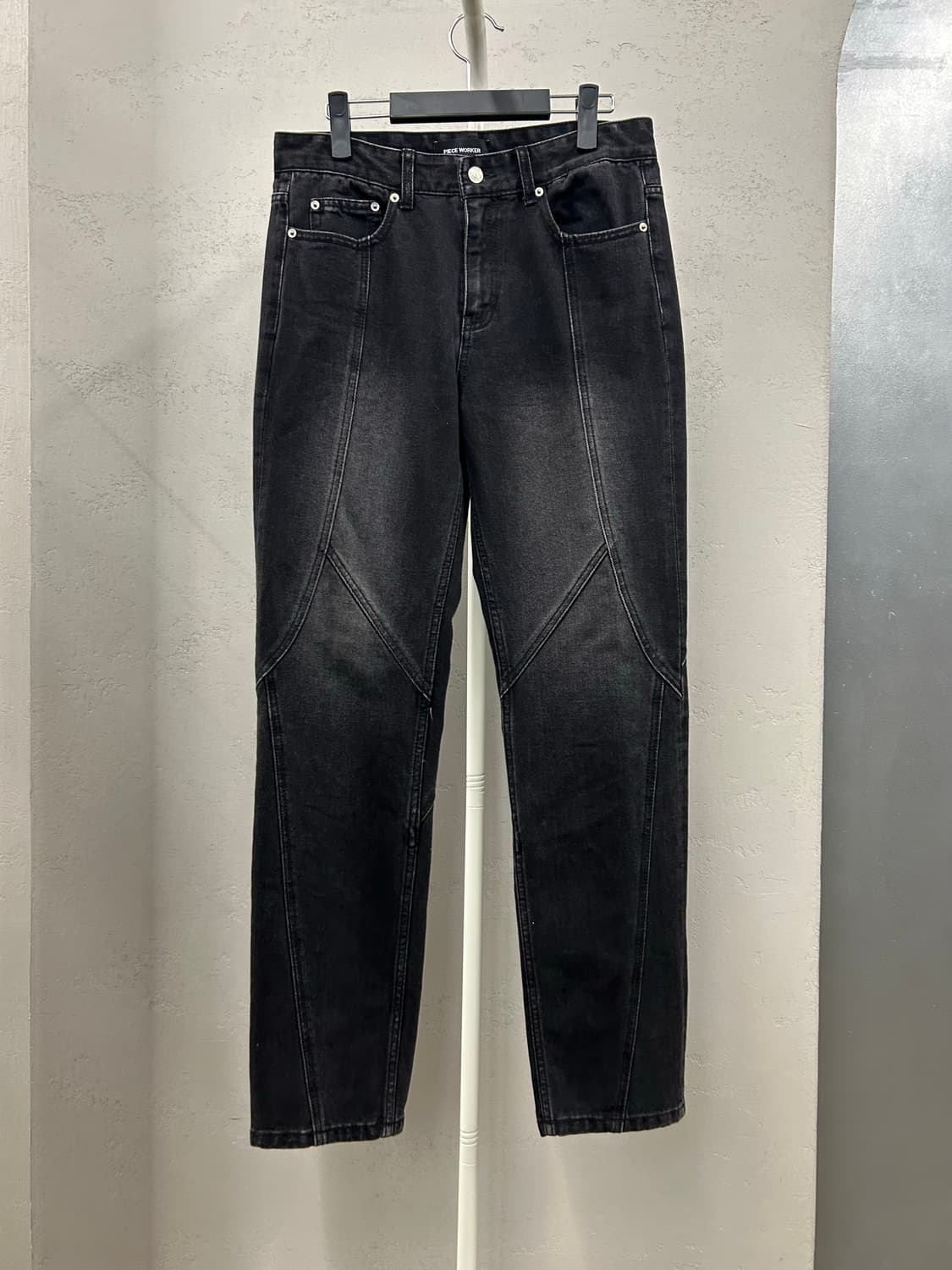 PIECE WORKER 패턴 블랙 진 상품이미지2