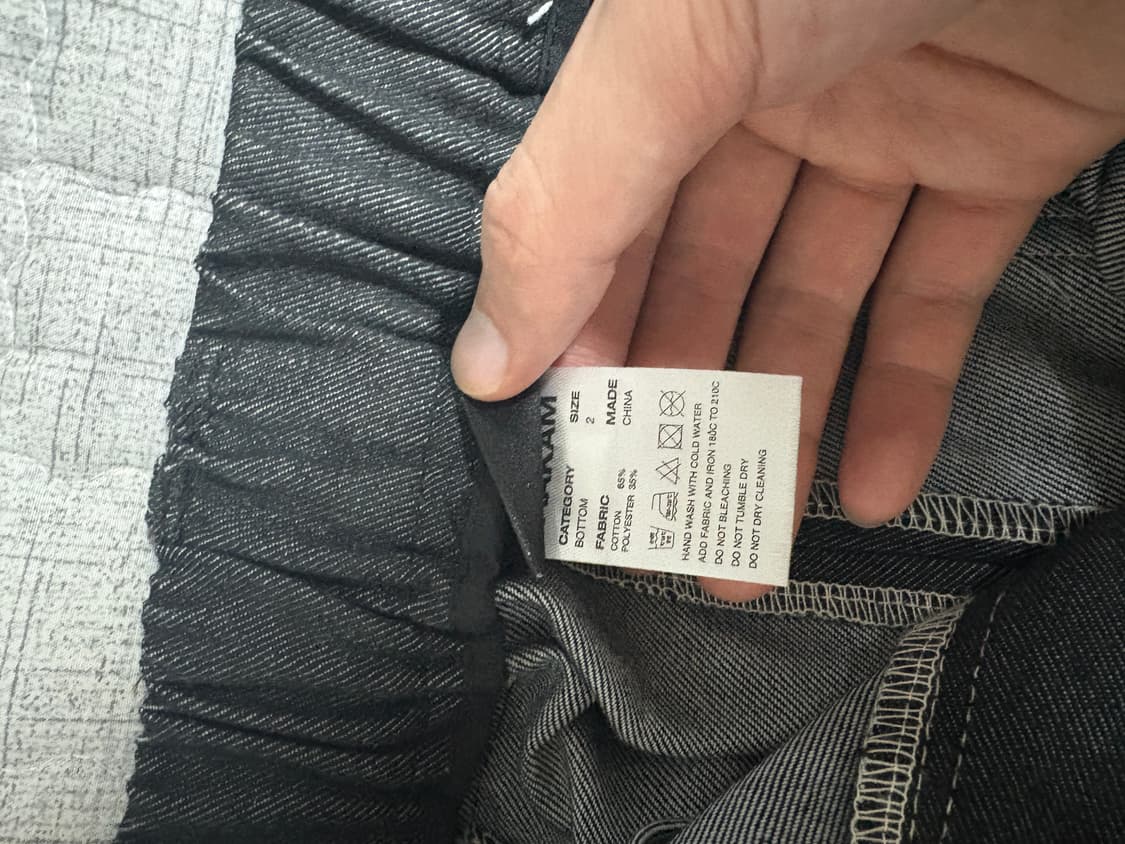 98 Printed Knee Pin-tuck Denim Pants (Bl 상품이미지6