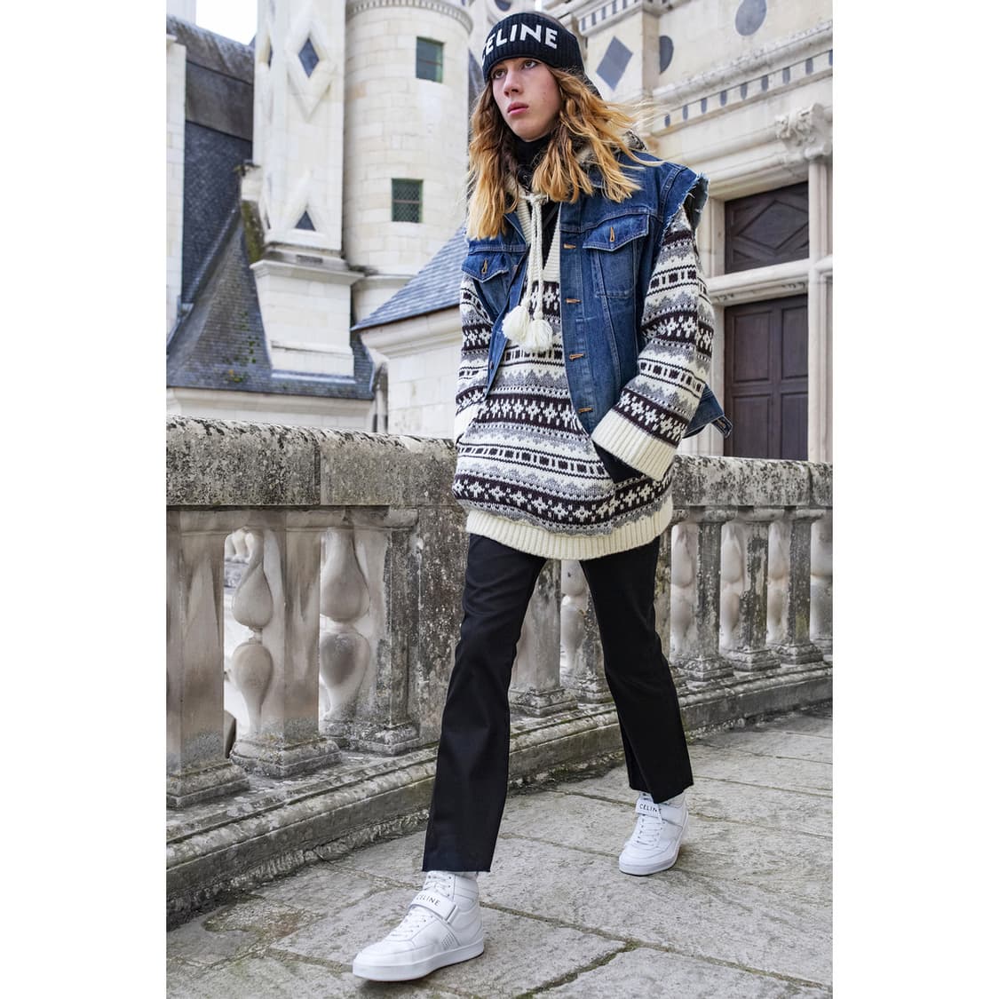 CELINE 21AW 셀린 풀오버 바자 울 니트 후디 상품이미지10