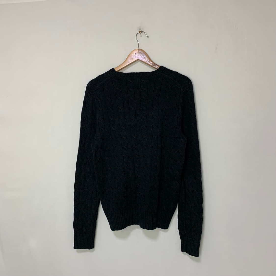 폴로 랄프로렌 빈티지 블랙 꽈배기 니트 M 케이블 니트 스웨터 여성 상품이미지5