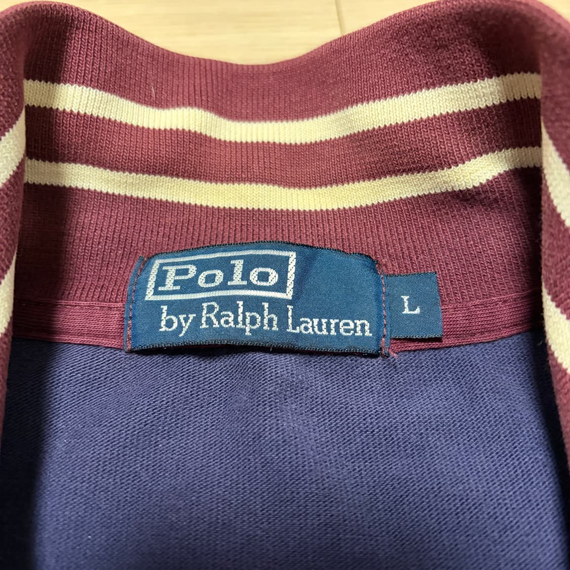 폴로 랄프로렌 00s 올드스쿨 네이비/버건디 스펠아웃 트랙탑 집업 상품이미지4