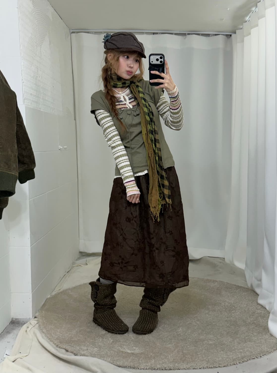 두쫀쿠 녹차 브라운 하구미 모리걸 코디세트 상품이미지3