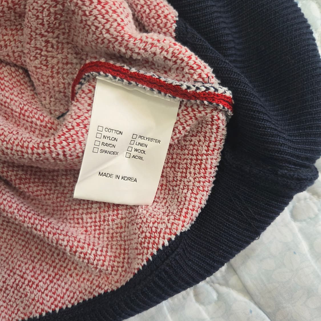 몽클레르 감마블루 네이비 배색 니트 맨투맨 M사이즈 상품이미지5