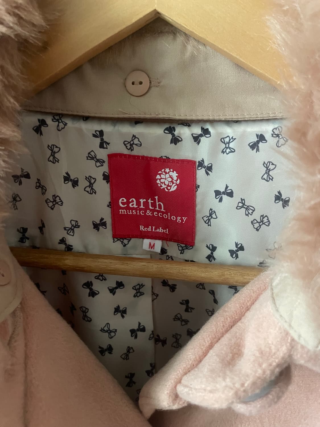 모리걸 빈티지 어스뮤직 핑크 퍼 둥근카라 코트 💗🎀 상품이미지3