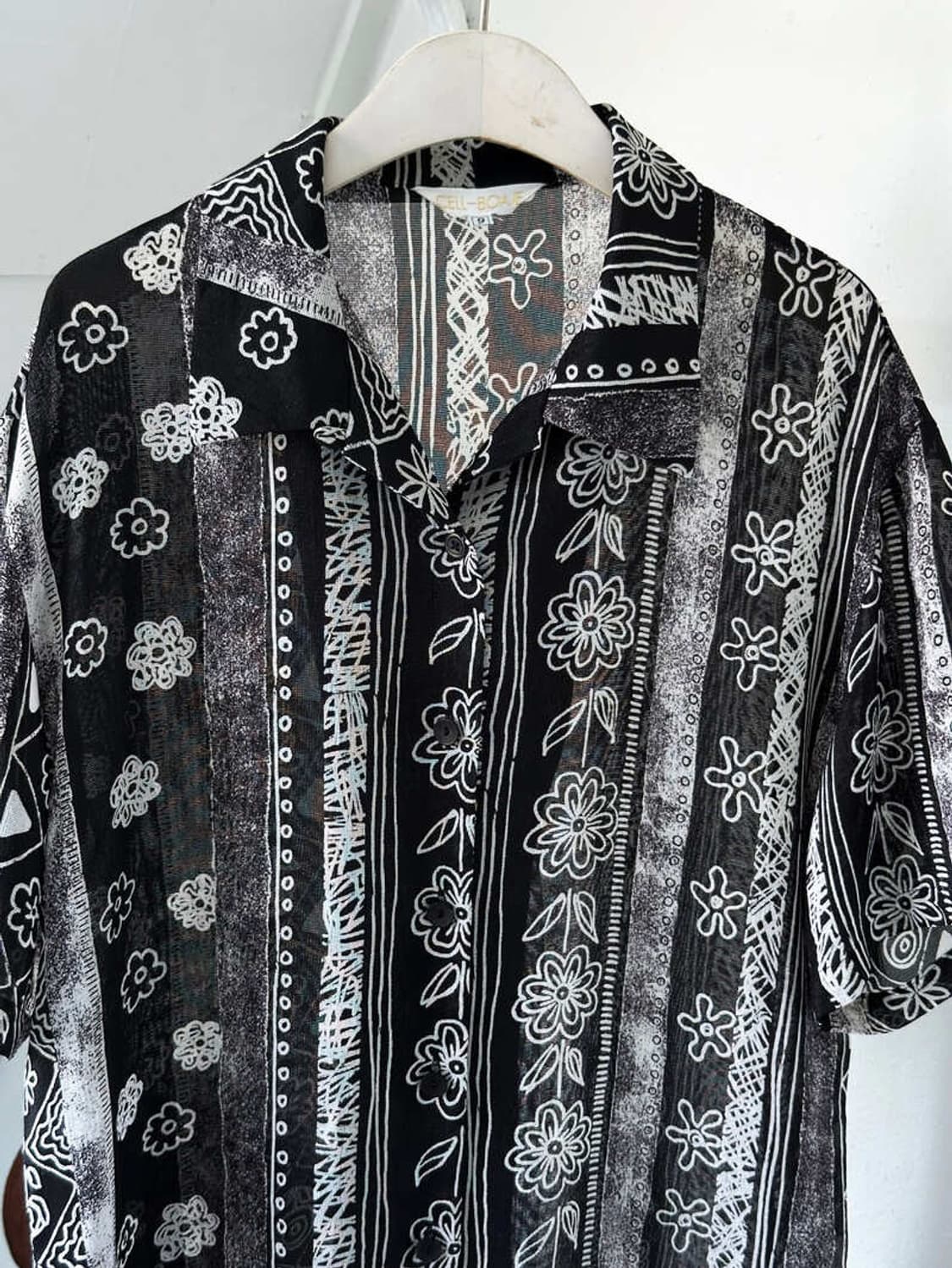 High count poly design H/S blouse shirt 상품이미지3