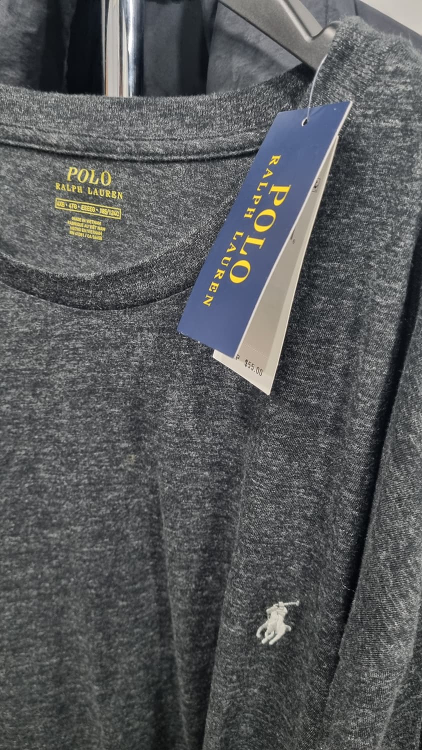 POLO 빅사이즈(4xL) 긴팔티셔츠 차콜 새거예요~ 상품이미지2