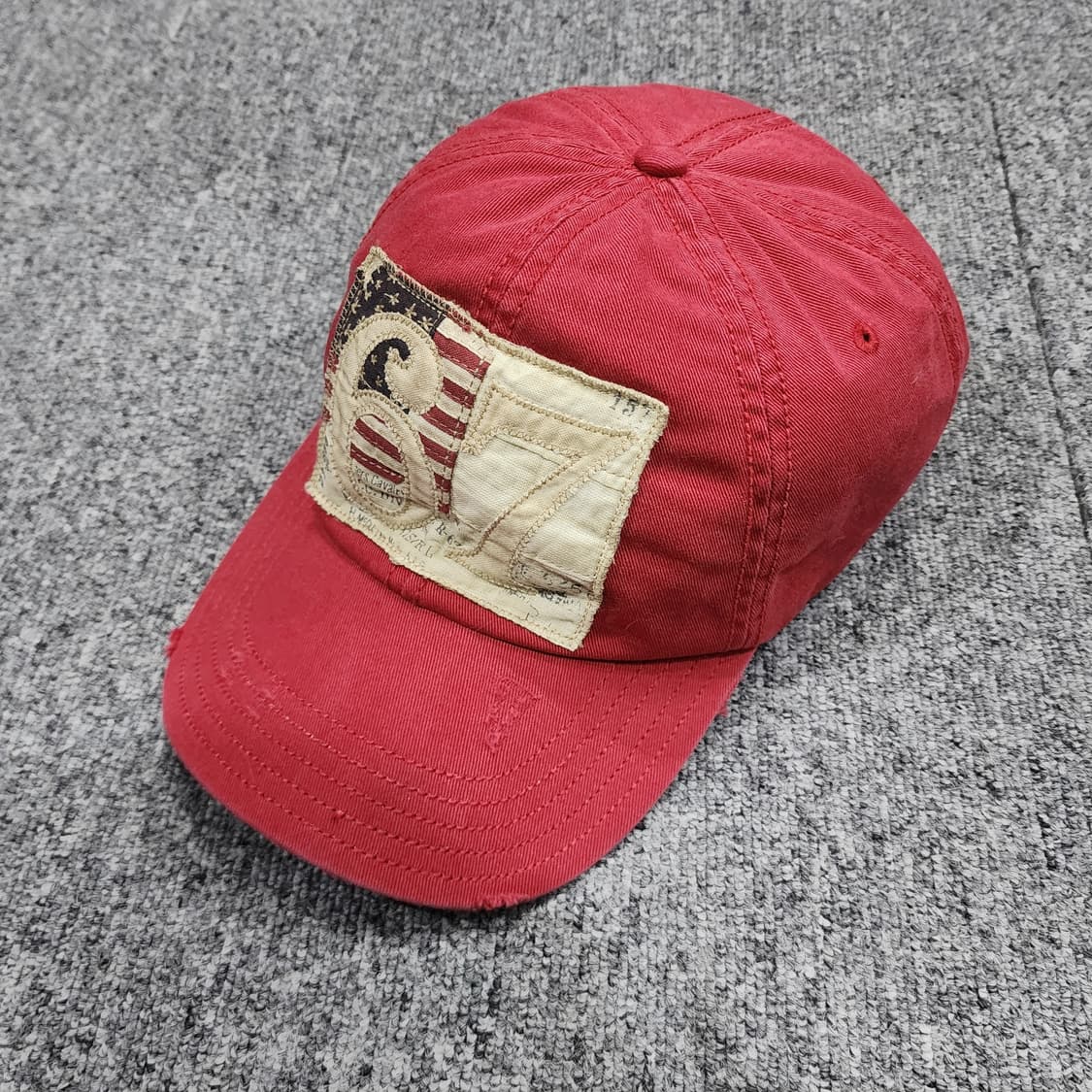 폴로 랄프로렌 진스 90s USA플래그 67 패치 볼캡 모자 상품이미지1
