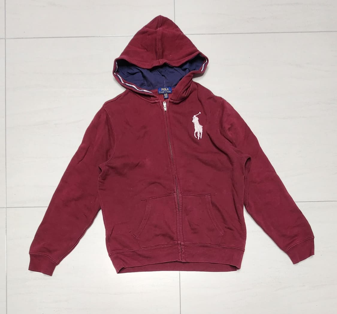 폴로 빅포니 버건디 후드집업 xl(18~20) 상품이미지1