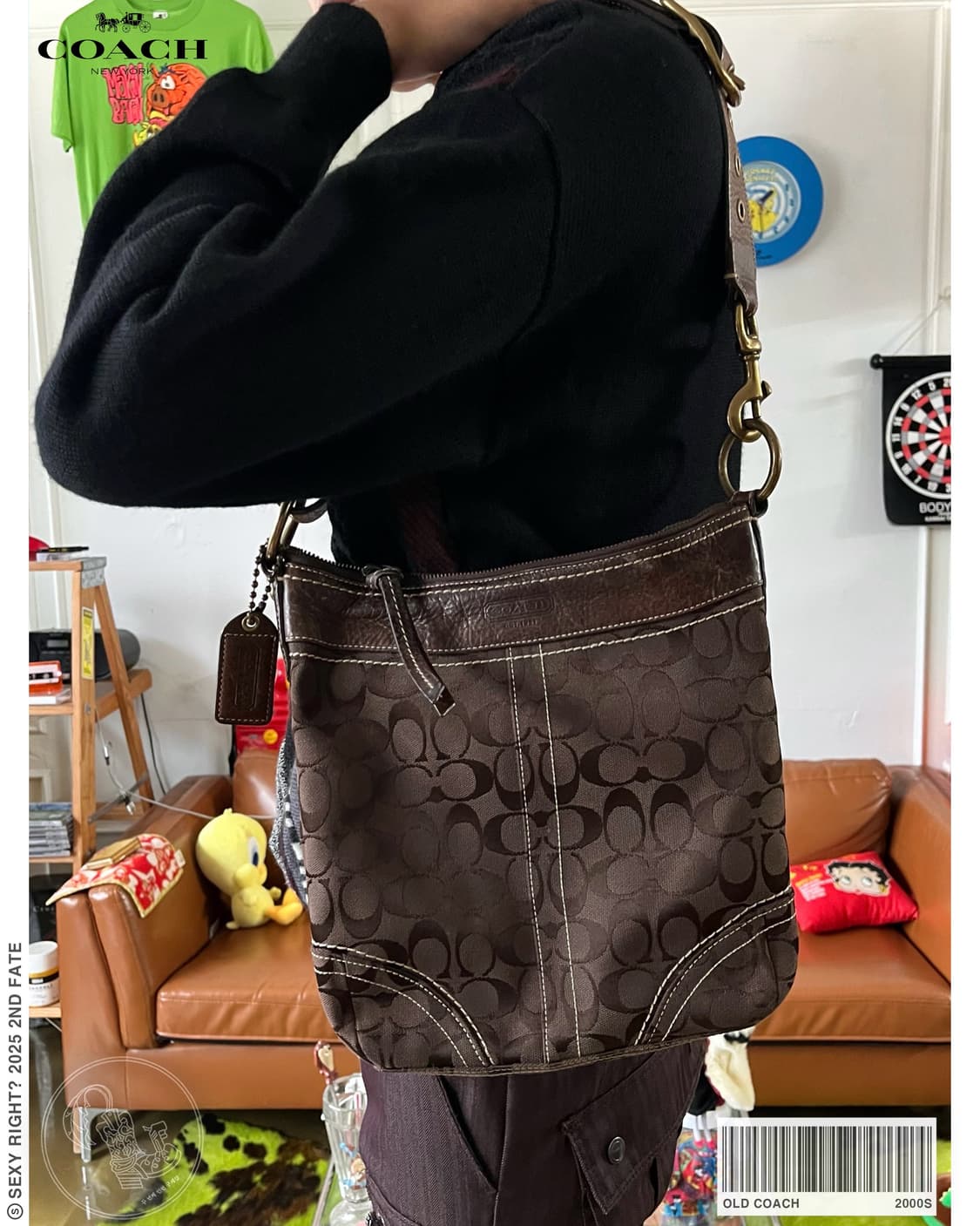 2000s Old COACH Classic Shoulder Bag 상품이미지1