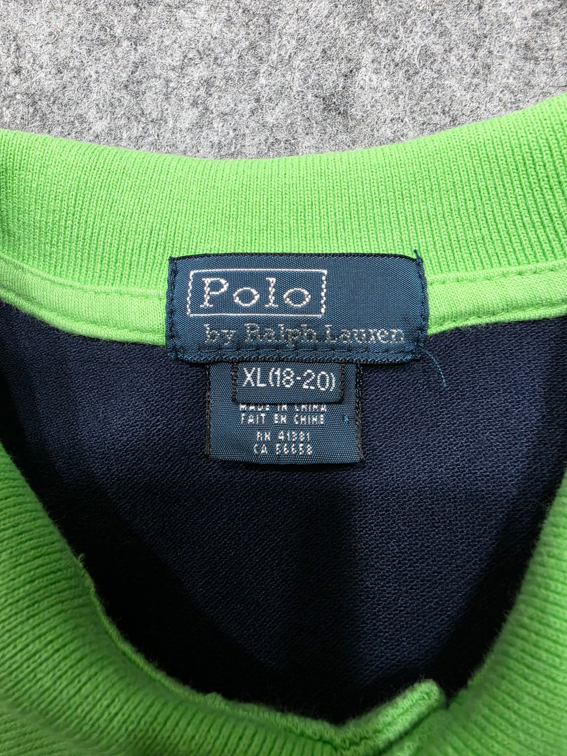 폴로 랄프로렌 빅로고 컬러블록 투컬러 PK 카라 반팔티 보이즈 XL 상품이미지9