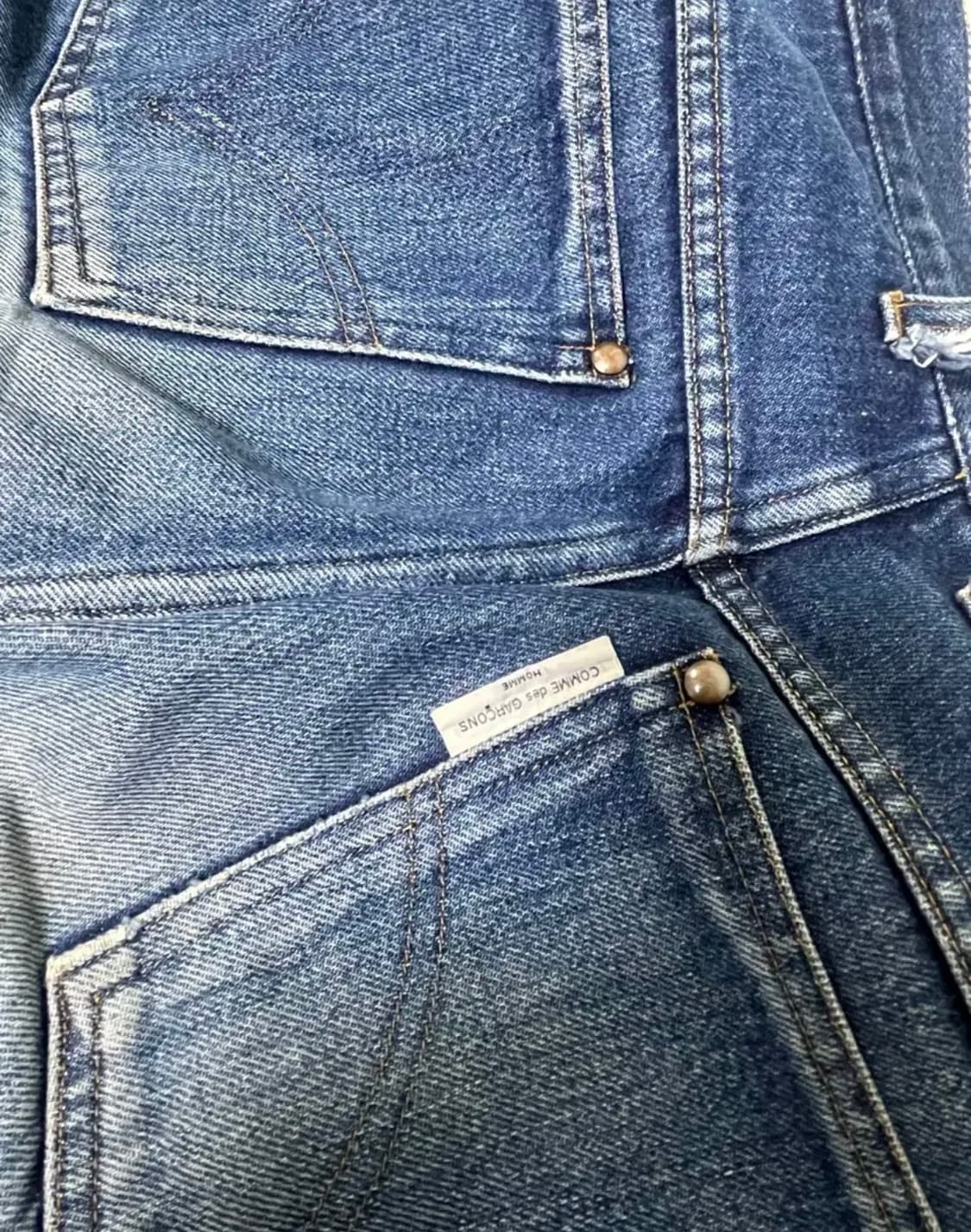 90s 꼼데가르송 옴므 배기 데님 상품이미지3