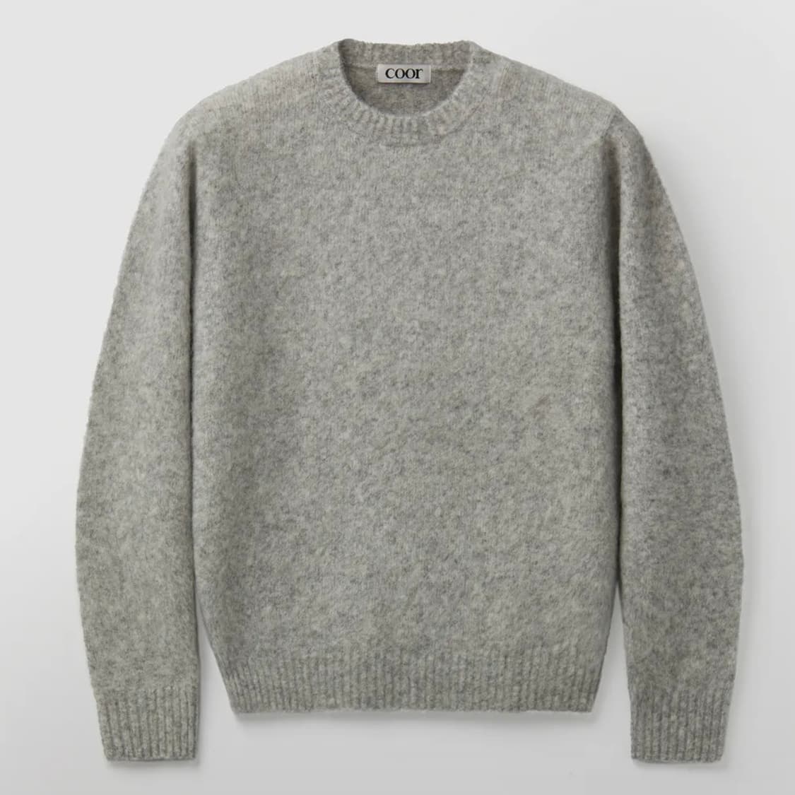 헤어리 알파카 블렌드 크루넥 스웨터 (멜란지그레이) 상품이미지1