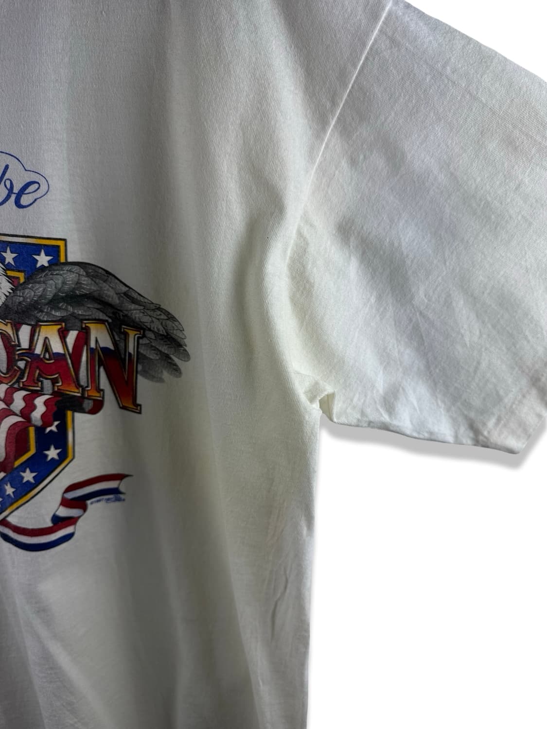 90S 미국제 성조기 이글 싱글스티치 티셔츠2465 상품이미지5