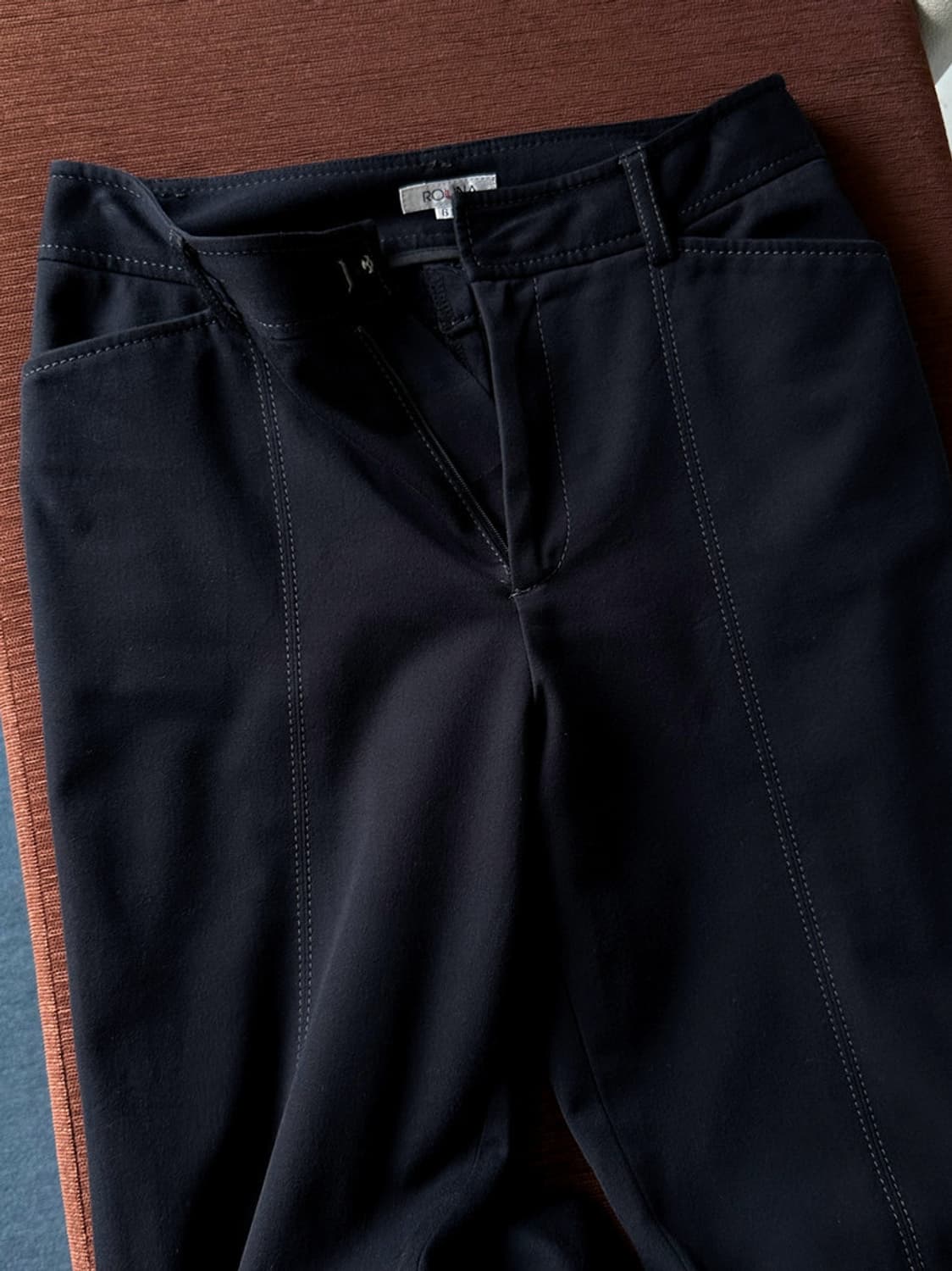 Cotton poly stretched panel trousers 상품이미지3