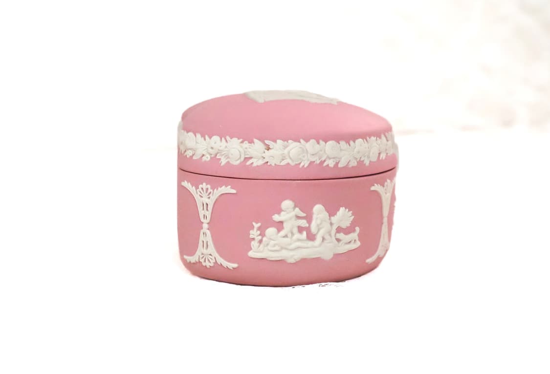 [영국엔틱] 웨지우드 제스퍼웨어 강낭콩 트킹켓박스 보석함_핑크 상품이미지5