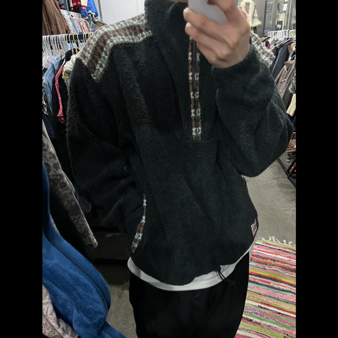 THINKPINK 에스닉 반집업 풀오버 플리스 Made in ITALY 상품이미지3