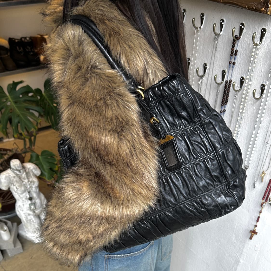 2013 레어 빈티지 프라다 나파 고프레 가방 상품이미지8