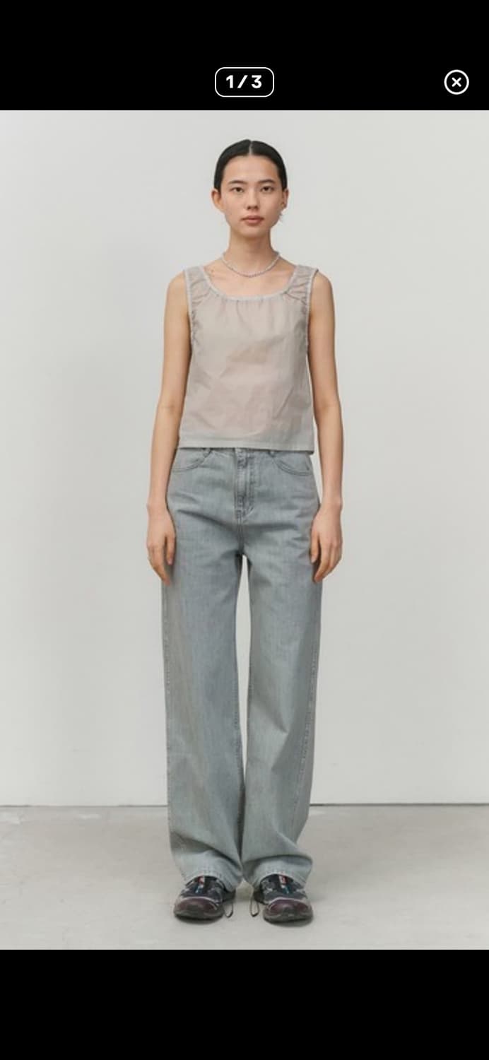 아모멘토 스트링 스퀘어 넥 탑 상품이미지1