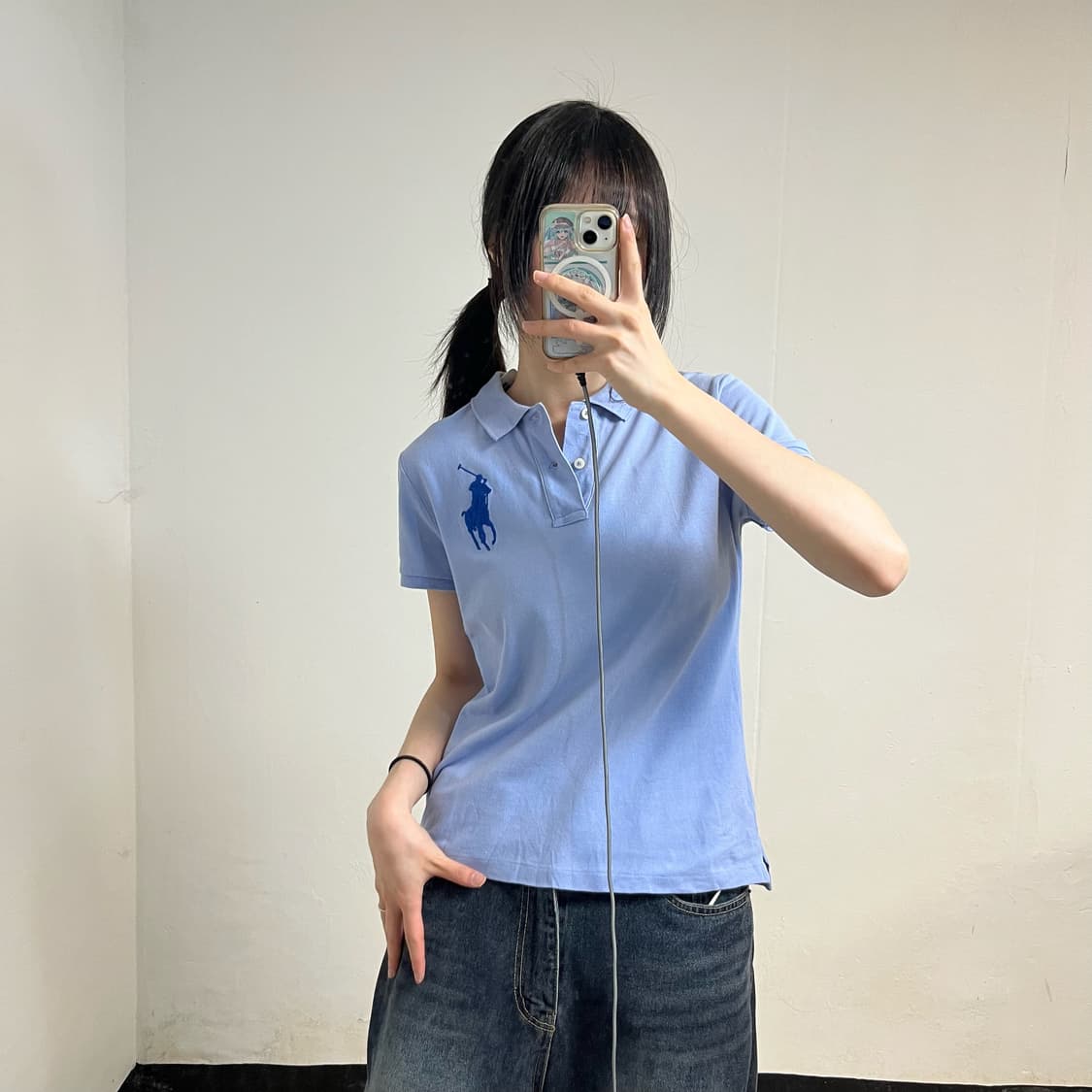 Polo  Lavender Big Pony Collar T-Shirt  상품이미지1