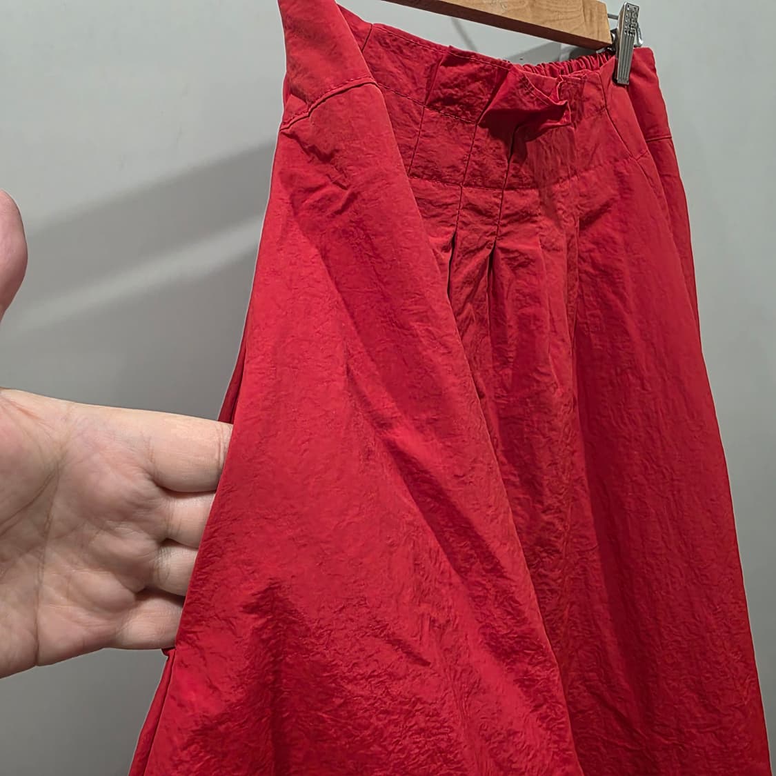 애시드 플라워 핀턱 플레어 롱 스커트 상품이미지5