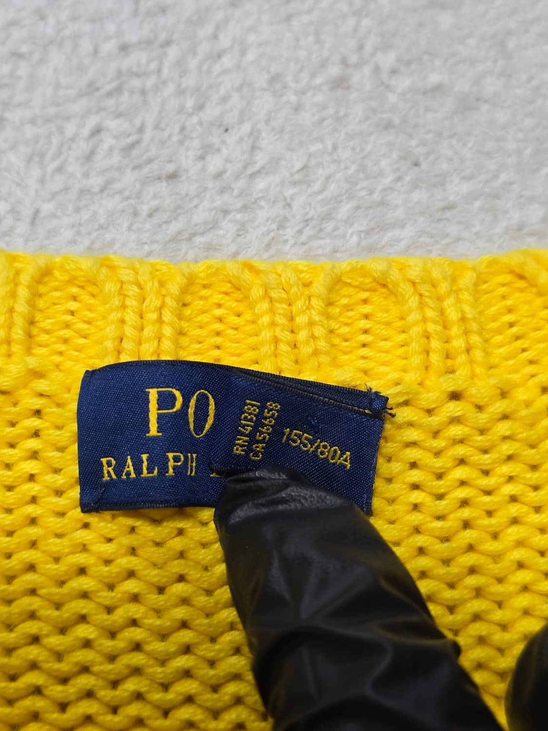 폴로랄프로렌 성조기 플래그 크루넥 스웨터 옐로우 XS 상품이미지5