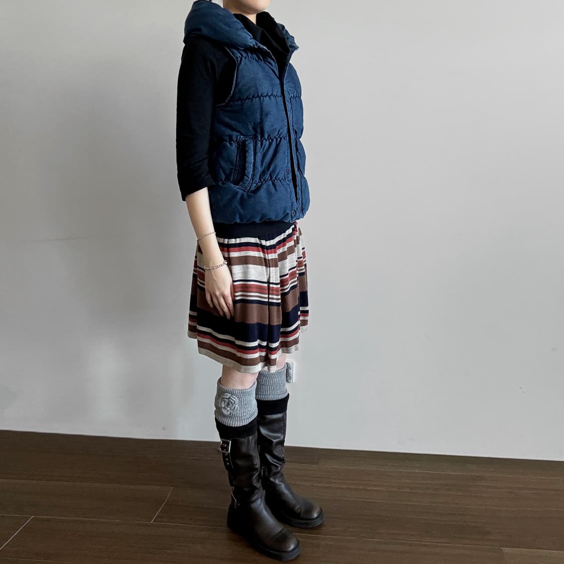 Sorridere Denim Padded Vest 상품이미지2