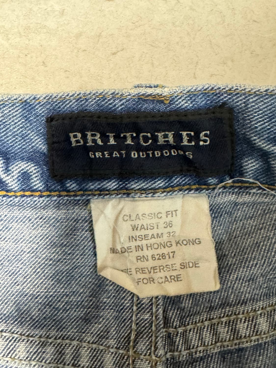 00s Britches 빈티지 클래식핏 데님 팬츠 36/32 상품이미지5