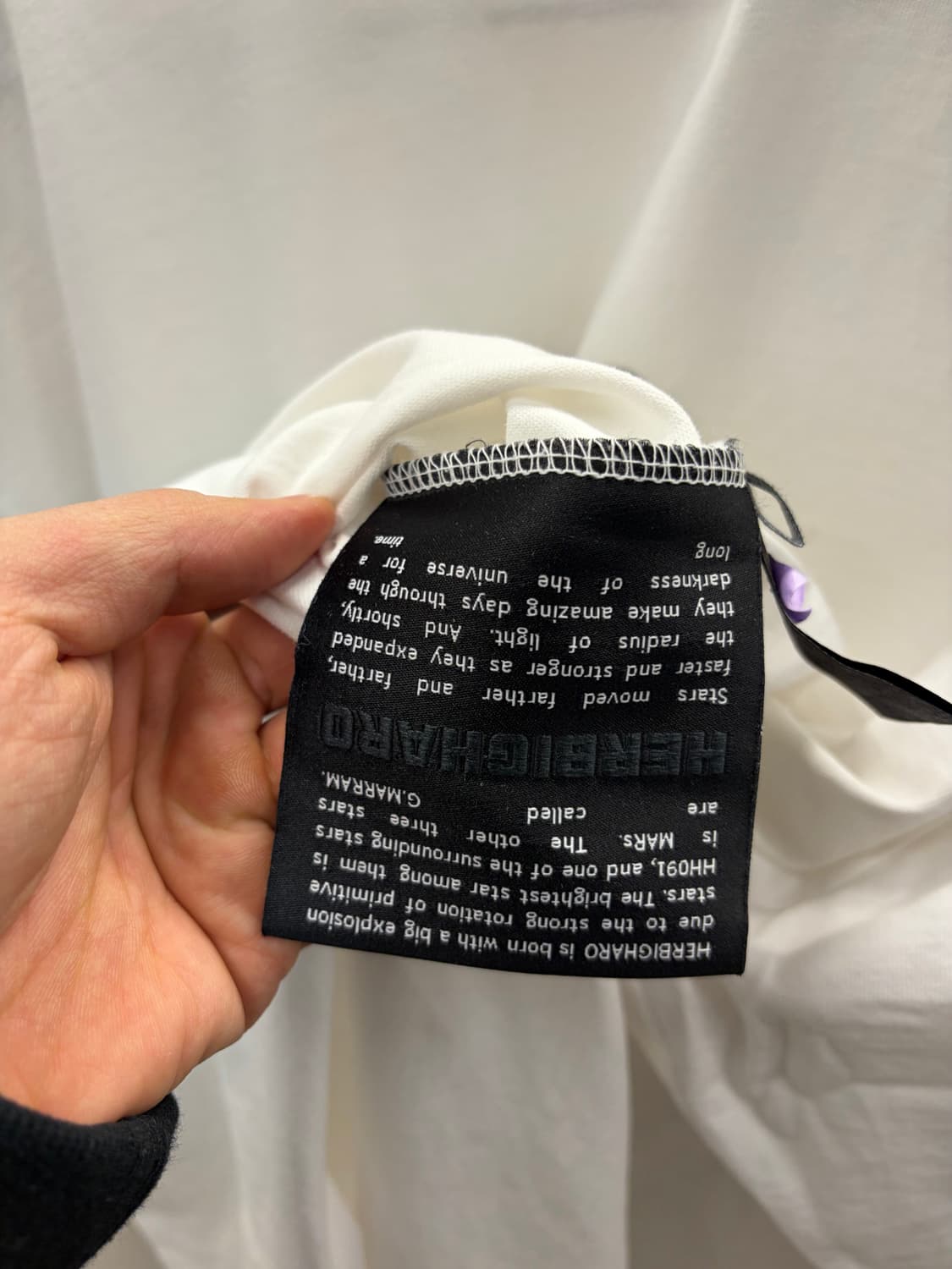 허비그하로 흰색 반팔 티셔츠 1 사이즈 상품이미지5