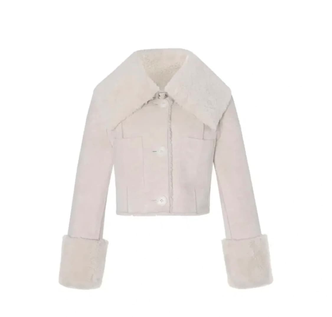 낫유어로즈 리버시블 세일러 무스탕 아이보리 S 상품이미지1