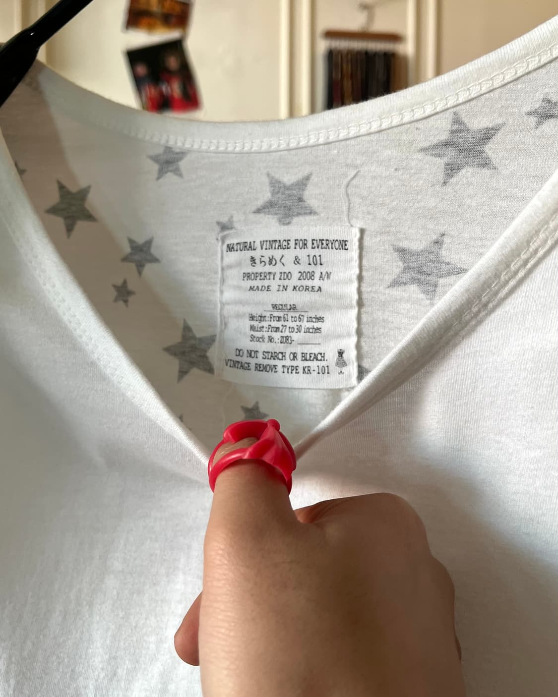 00s Vintage Star Patchwork & Printed T 상품이미지7