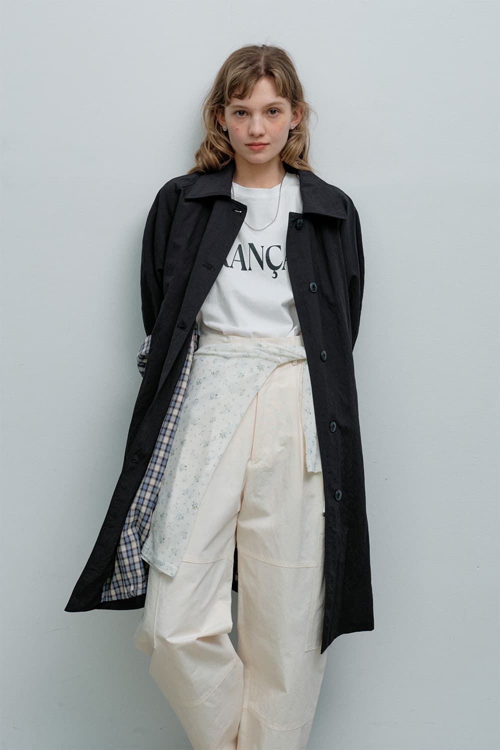 모데스트무드 파우더 트렌치코트 블랙 Powder Trench Coat ( 상품이미지8