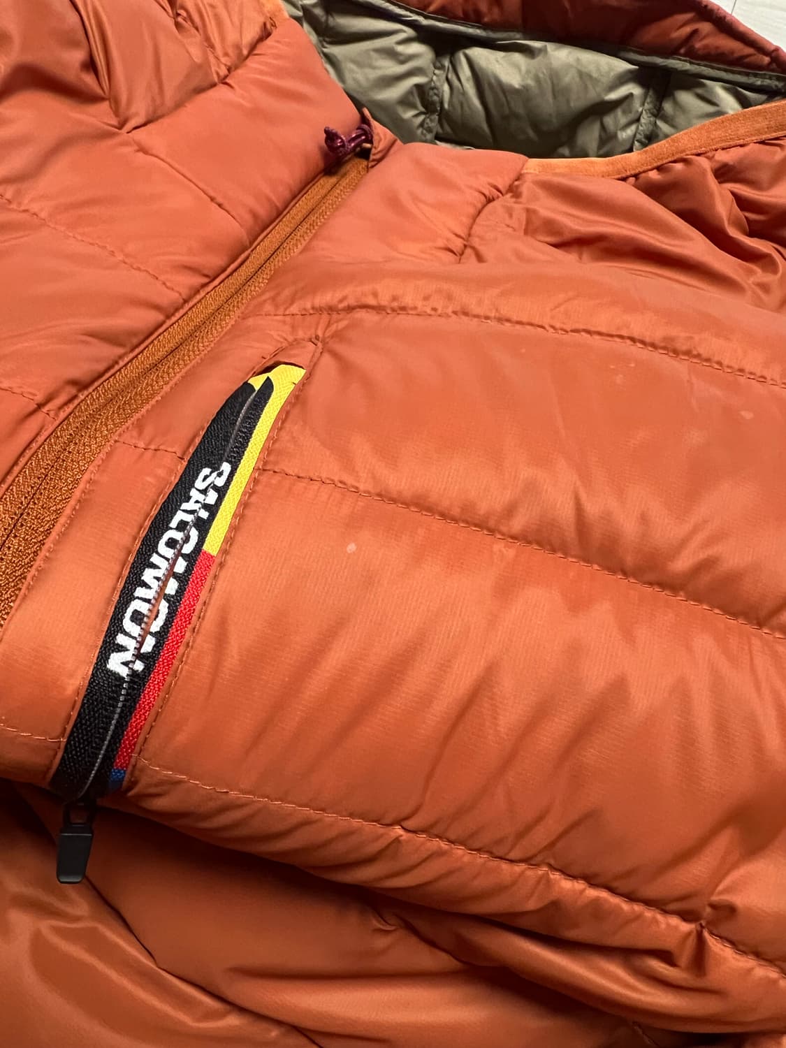 살로몬 엑스 퓨즈 후디드 다운 자켓 어텀 여성용 M사이즈 상품이미지5