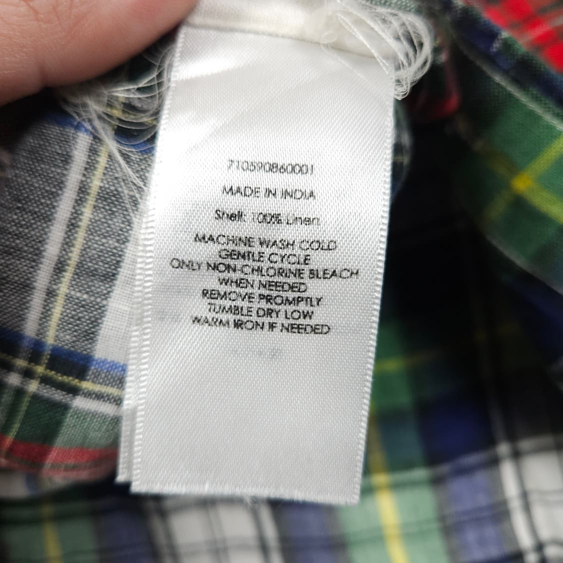 폴로 랄프로렌 린넨 체크 셔츠 상품이미지5