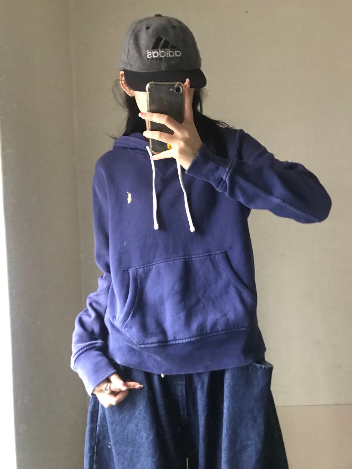 폴로 네이비 후드티 상품이미지4