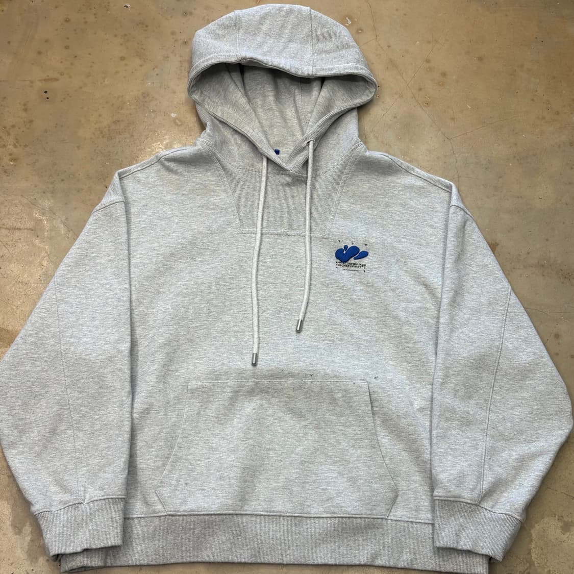 🫶🏻 아더에러X자라 자수 Gray 후드티 🫶🏻 상품이미지1