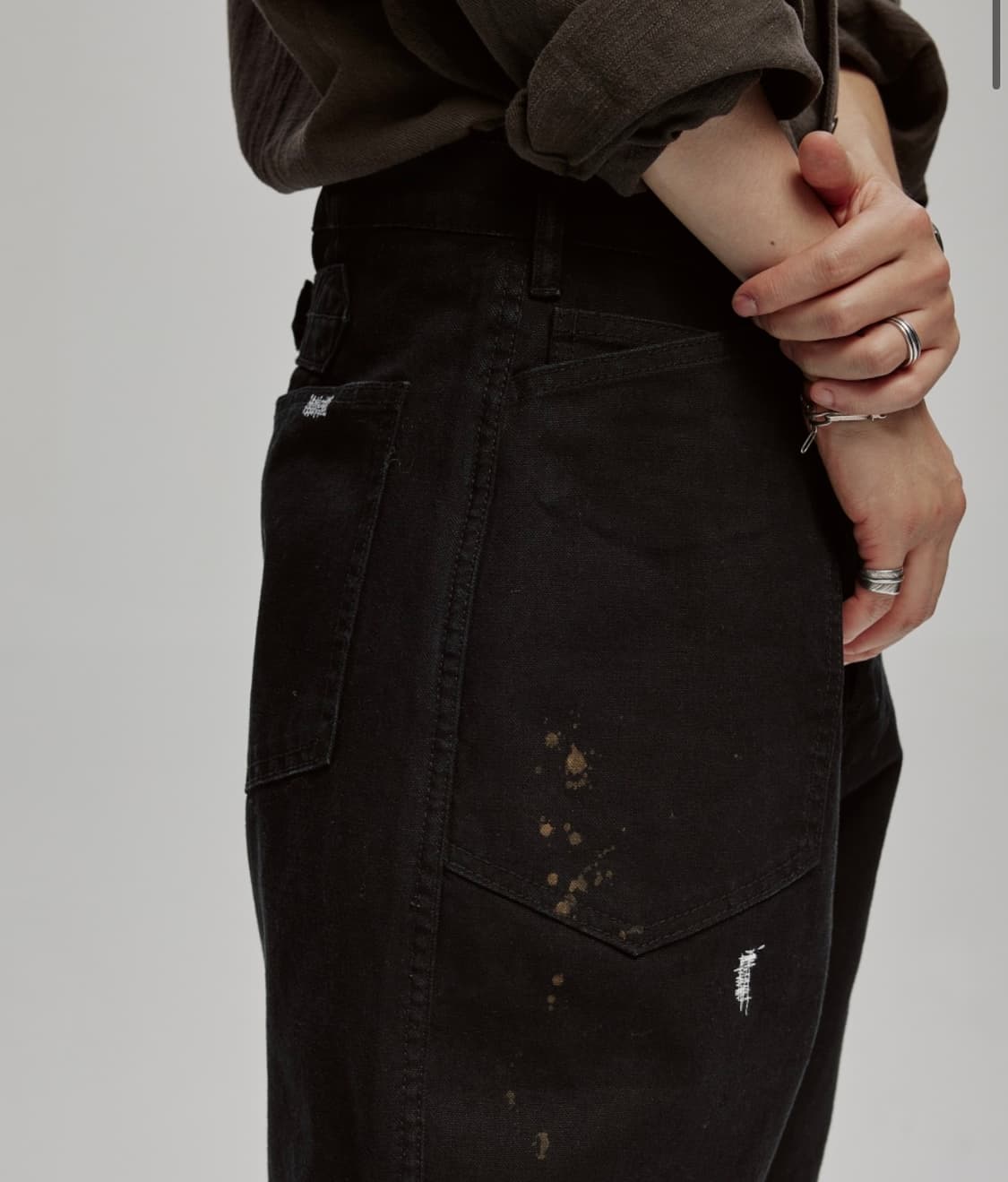 비헤비어 M35 TROUSER 워시드 블랙 상품이미지5