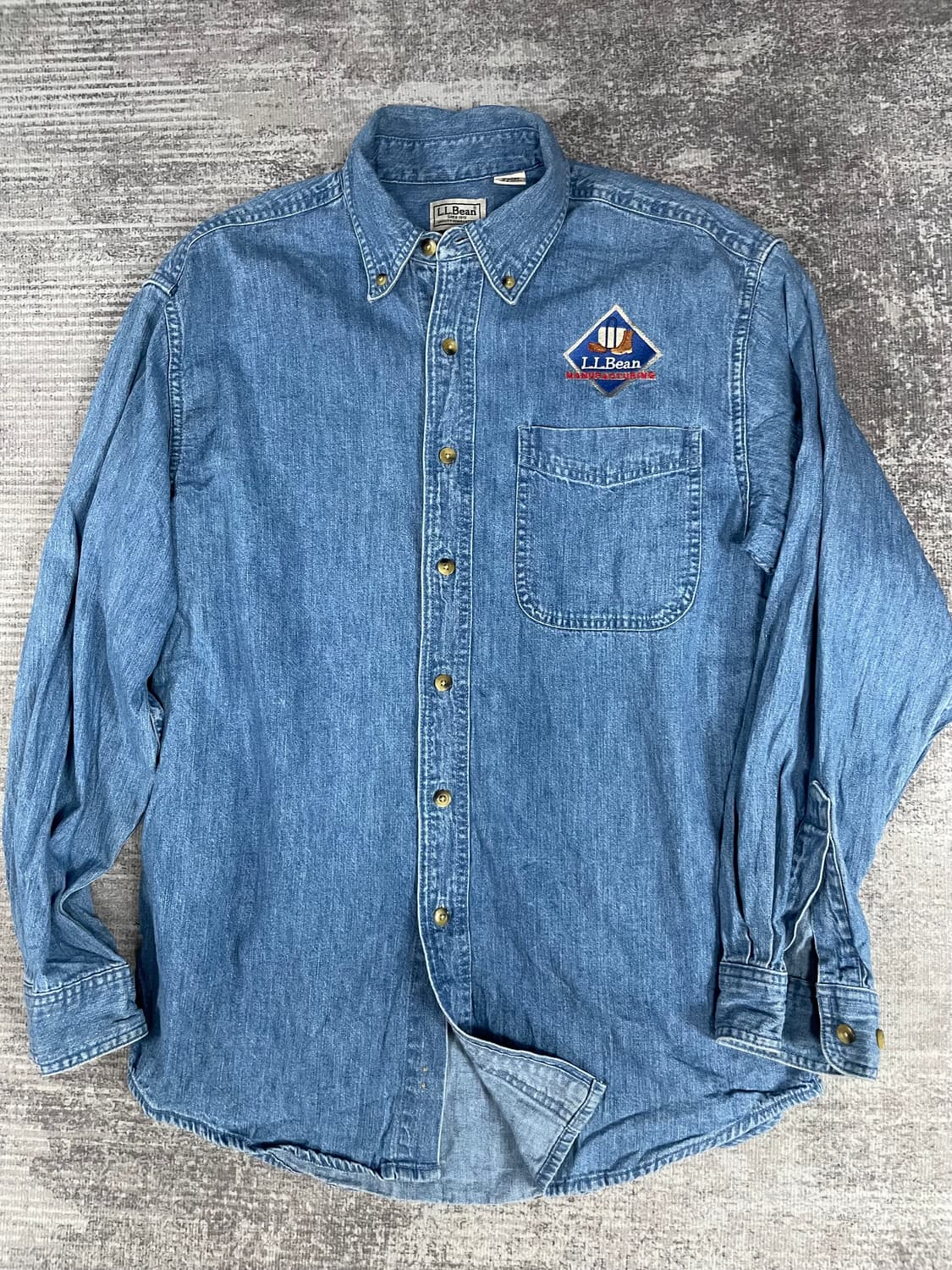 90s vintage L.L.Bean 워크데님 셔츠 상품이미지1