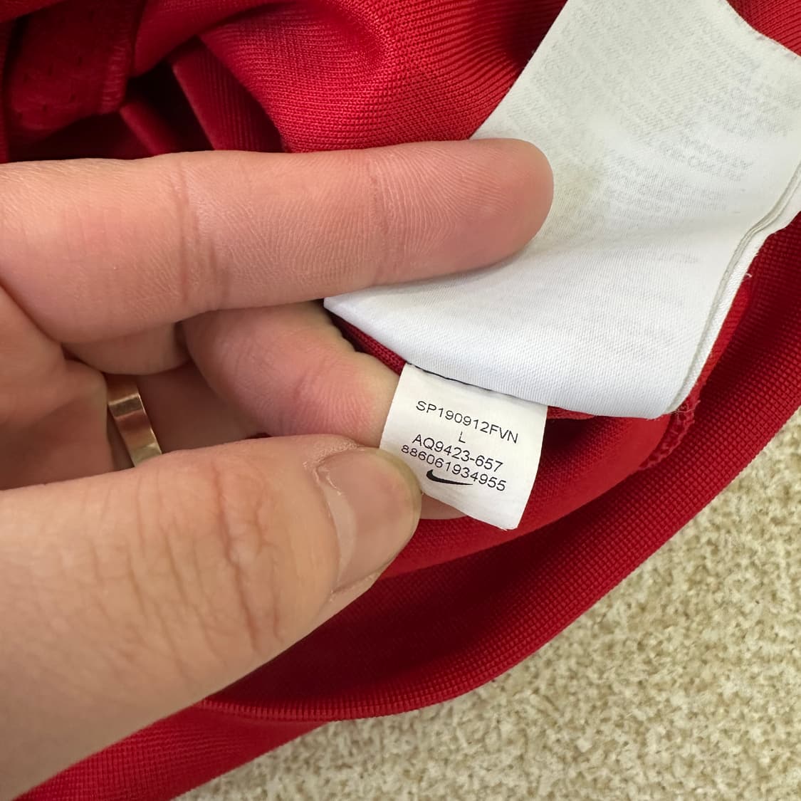 L 나이키 배색 반집업 맨투맨 0323D 상품이미지4