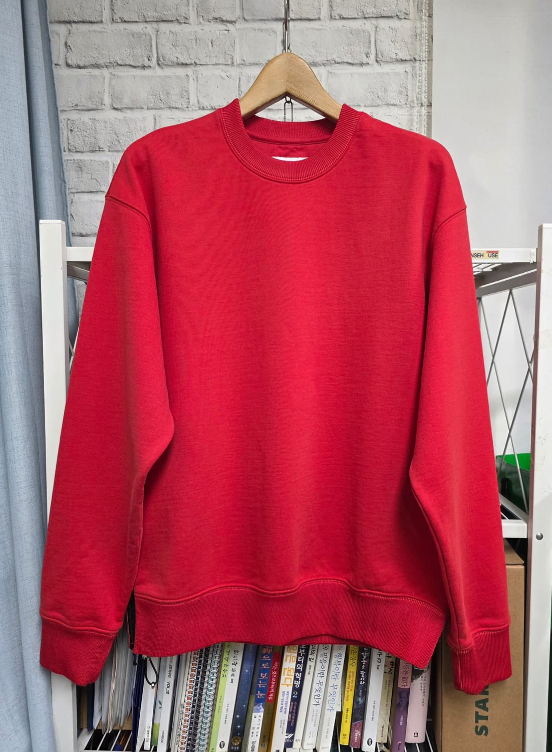 솔리드옴므 남성 맨투맨 L 100 루즈핏 라운드넥 스웻셔츠 MM16 상품이미지1