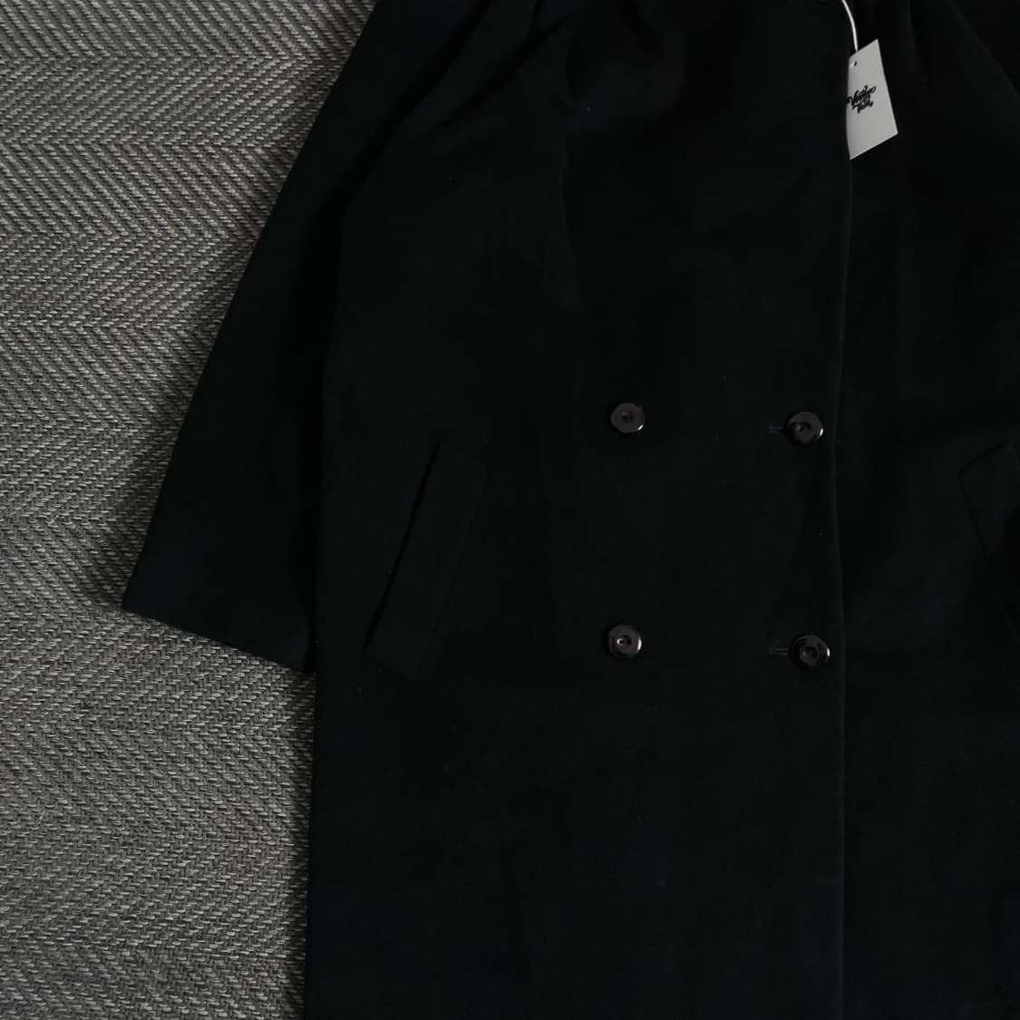 MADUSON 일본 빈티지 울 롱코트 블랙y 3636 상품이미지4