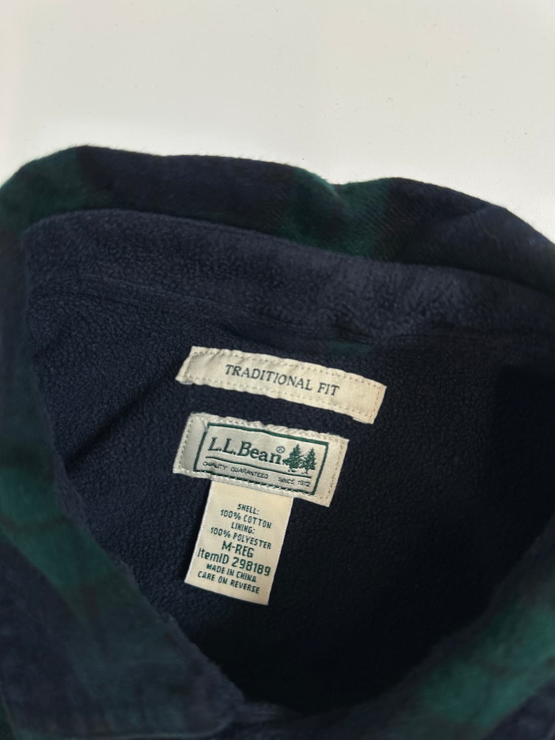 LL bean 엘엘빈 플란넬 체크 플리스 셔츠  상품이미지3