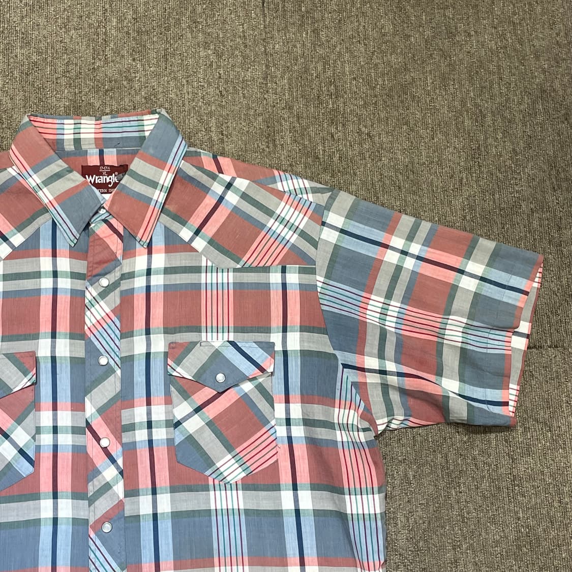 (XL) Wrangler 랭글러 체크 웨스턴 반팔 셔츠 상품이미지3