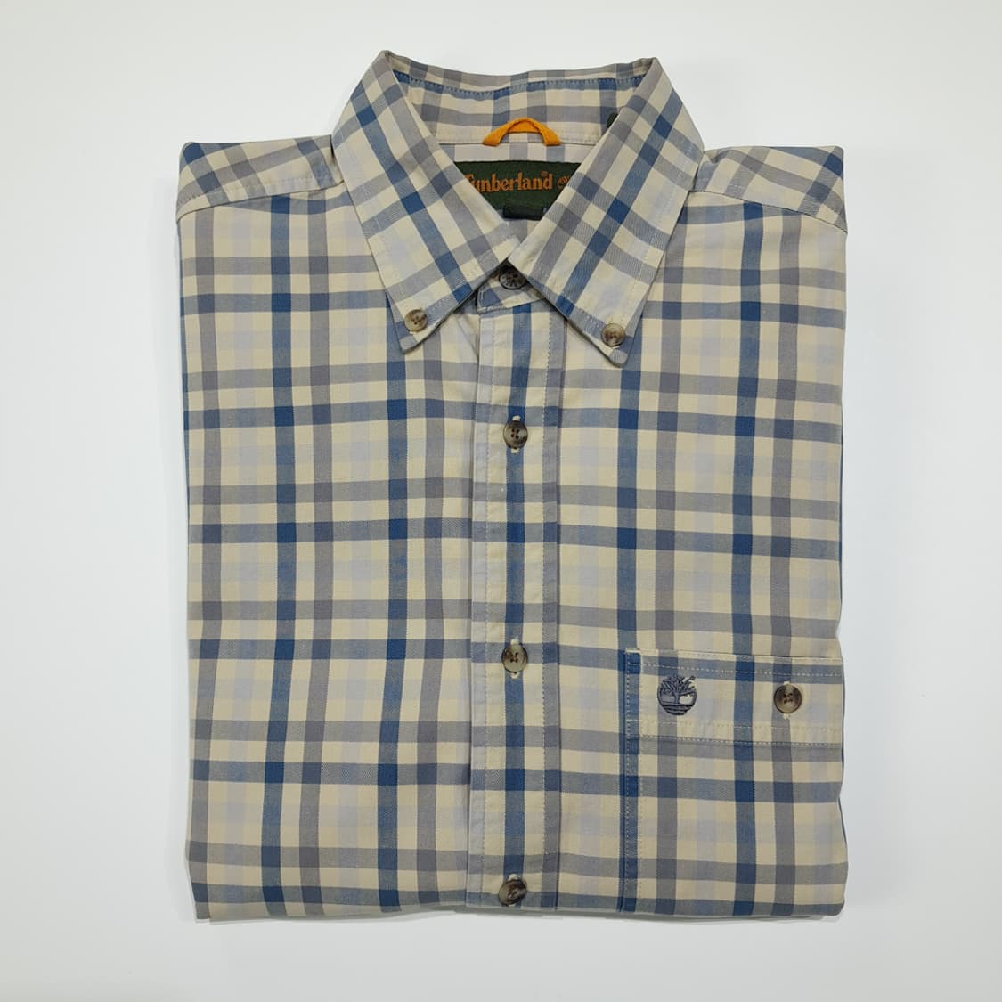 CL375 M 팀버랜드 00s 홍콩판 그래프 체크 베이지 셔츠 남방 상품이미지8
