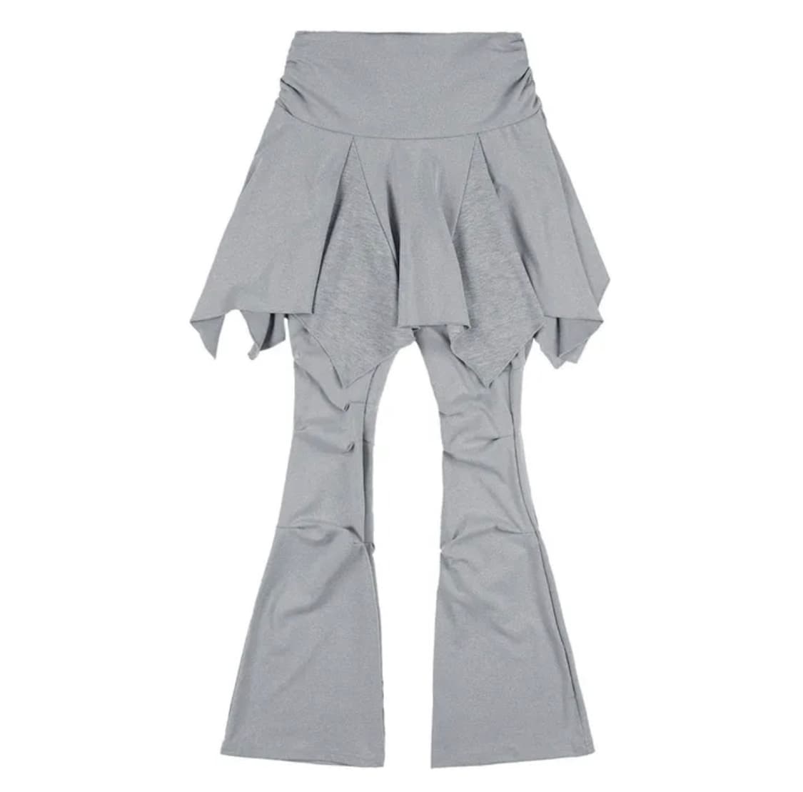 팬시클럽 언발란스 스커트 레이어드 핀턱 팬츠 (GRAY) 그레이 상품이미지2