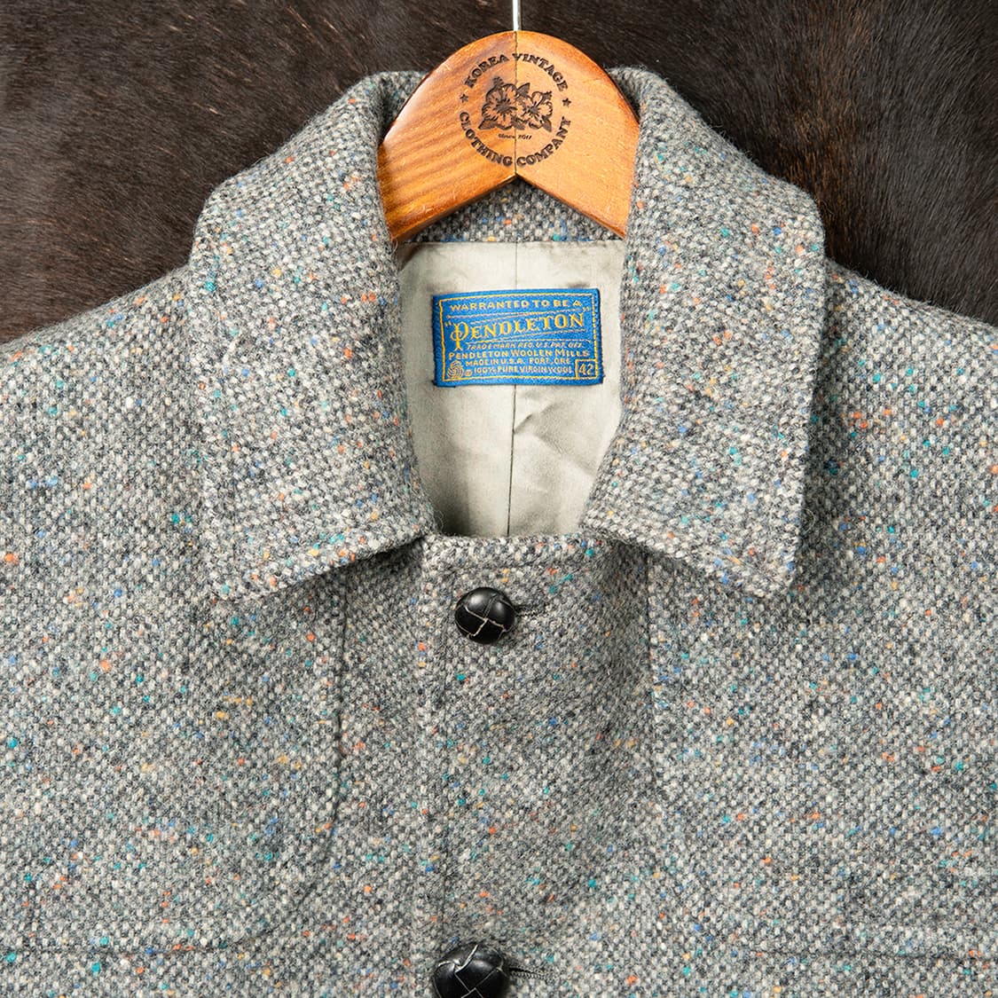 [42] 60s PENDLETON 펜들턴 USA 울 하프코트  상품이미지4