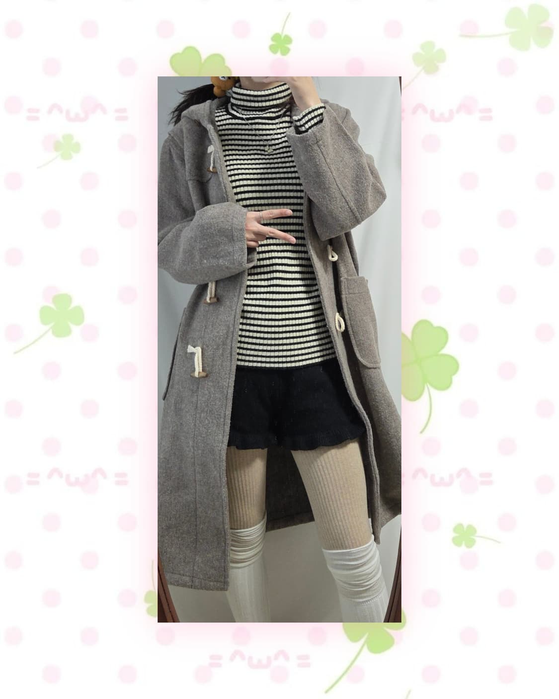 사만사모스 라떼 더플 떡볶이 코트 상품이미지2