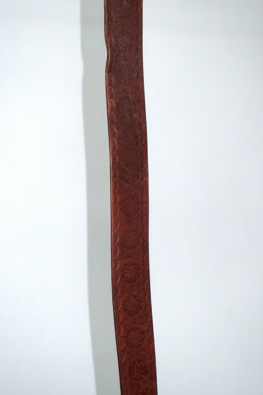 에스닉 플라워 브라운 가죽 벨트 Brown leather belt 상품이미지4