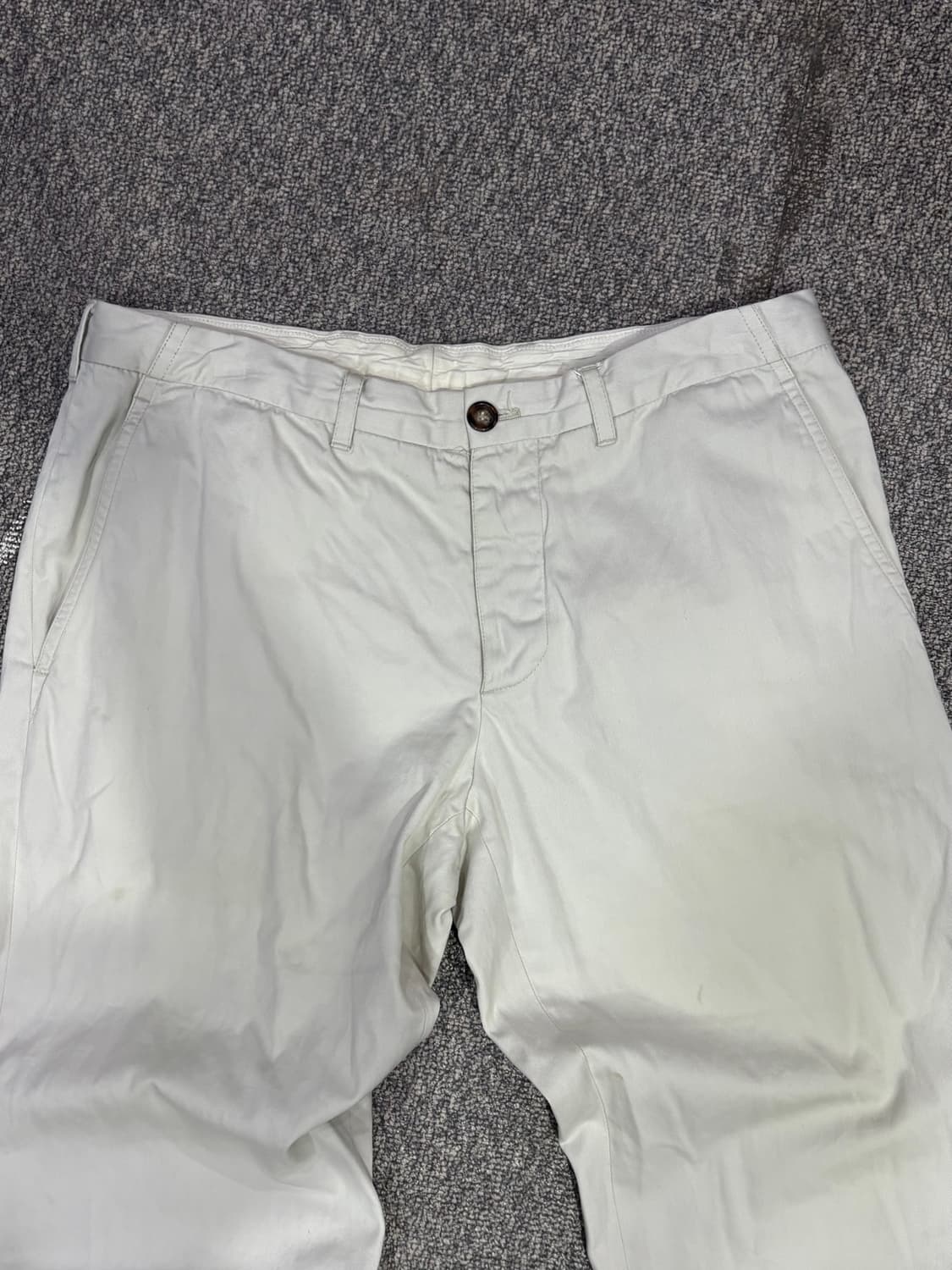 프라다 화이트 코튼 팬츠 상품이미지3